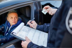 James - woman caught driving under restraint